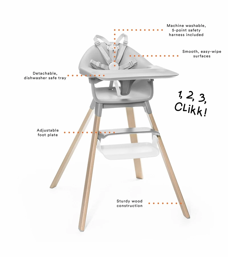 Stokke Clikk High Chair - Fjord Blue - Image 6