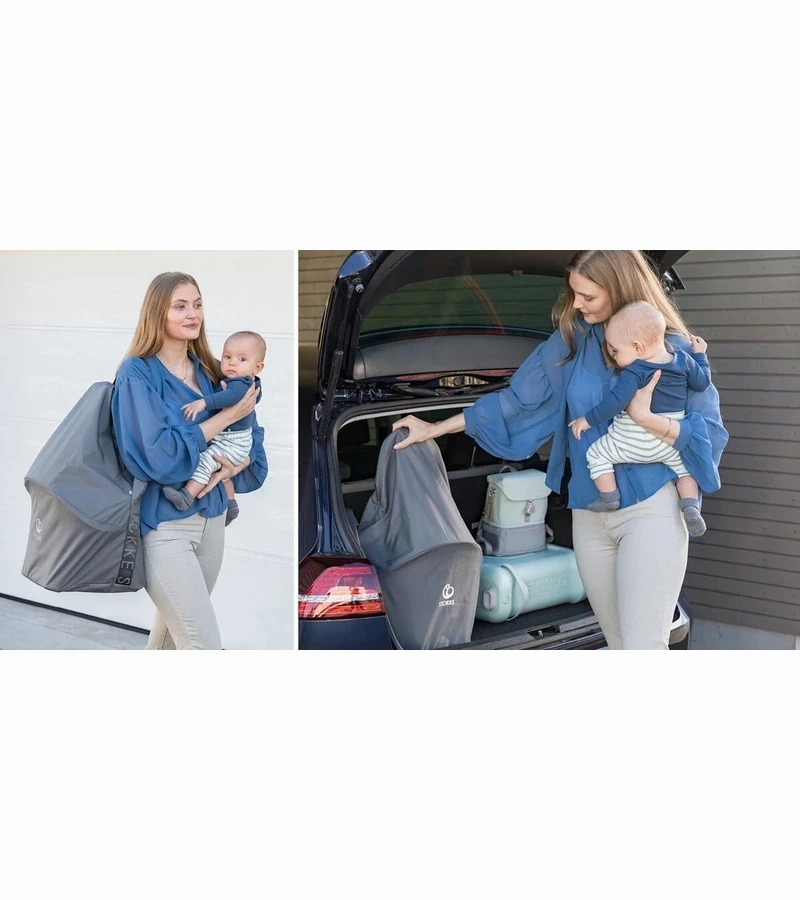 Stokke Clikk High Chair Travel Bundle - Cloud Grey - Image 7