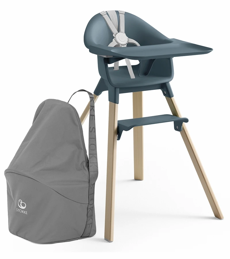 Stokke Clikk High Chair Travel Bundle - Fjord Blue