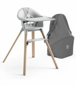 Stokke Clikk High Chair Travel Bundle (One Box) - Cloud Grey