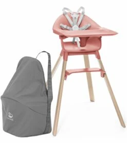 Stokke Clikk High Chair Travel Bundle - Sunny Coral