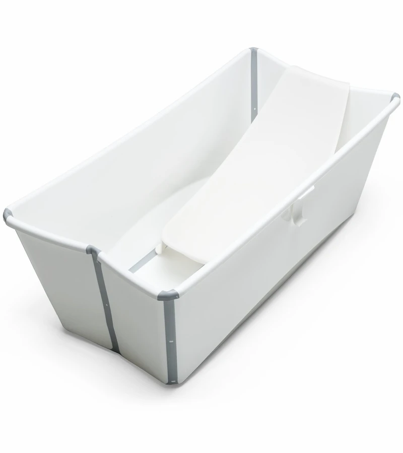 Stokke Flexi Bath Heat Sensitive Tub + Newborn Support - White