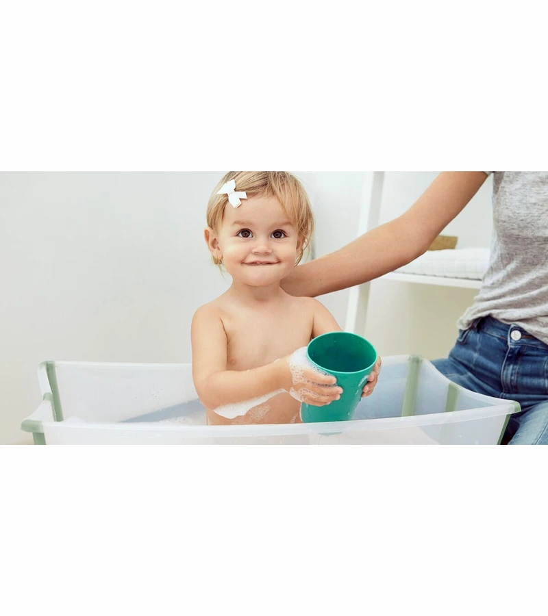 Stokke Flexi Bath X-Large Heat Sensitive - Transparent Green - Image 5
