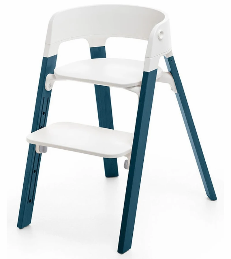 Stokke Steps Chair - White/Midnight Blue