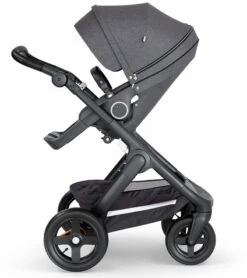 Stokke Trailz All-Terrain Stroller - Black/Black Leatherette/Black Melange