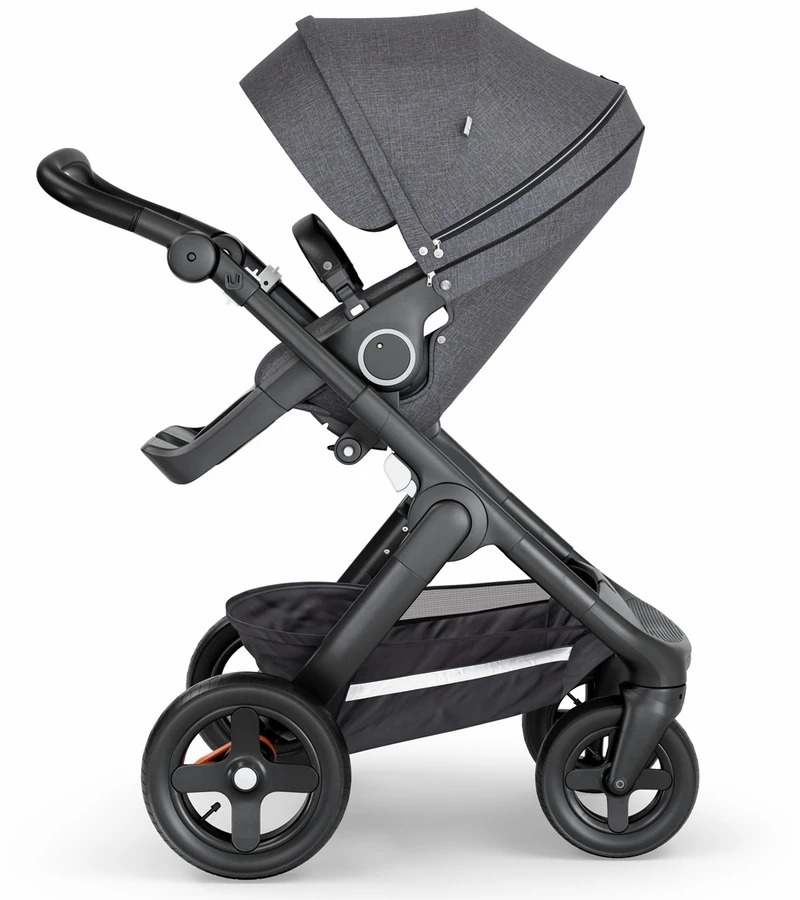 Stokke Trailz All-Terrain Stroller - Black/Black Leatherette/Black Melange
