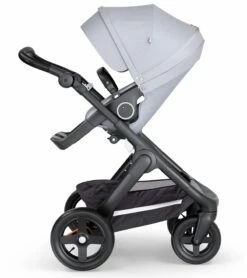 Stokke Trailz All-Terrain Stroller - Black/Black Leatherette/Grey Melange