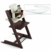 Stokke Tripp Trapp High Chair And Cushion With Stokke Tray - Walnut/Geometric Red
