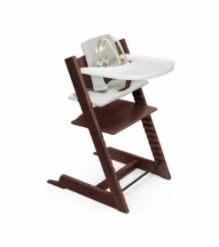 Stokke Tripp Trapp High Chair And Cushion With Stokke Tray - Walnut / Nordic Grey