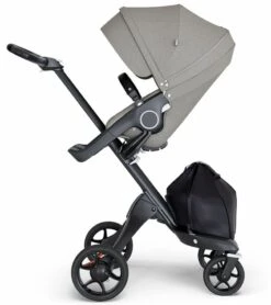 Stokke V6 Xplory Stroller - Brushed Grey/Black/Black