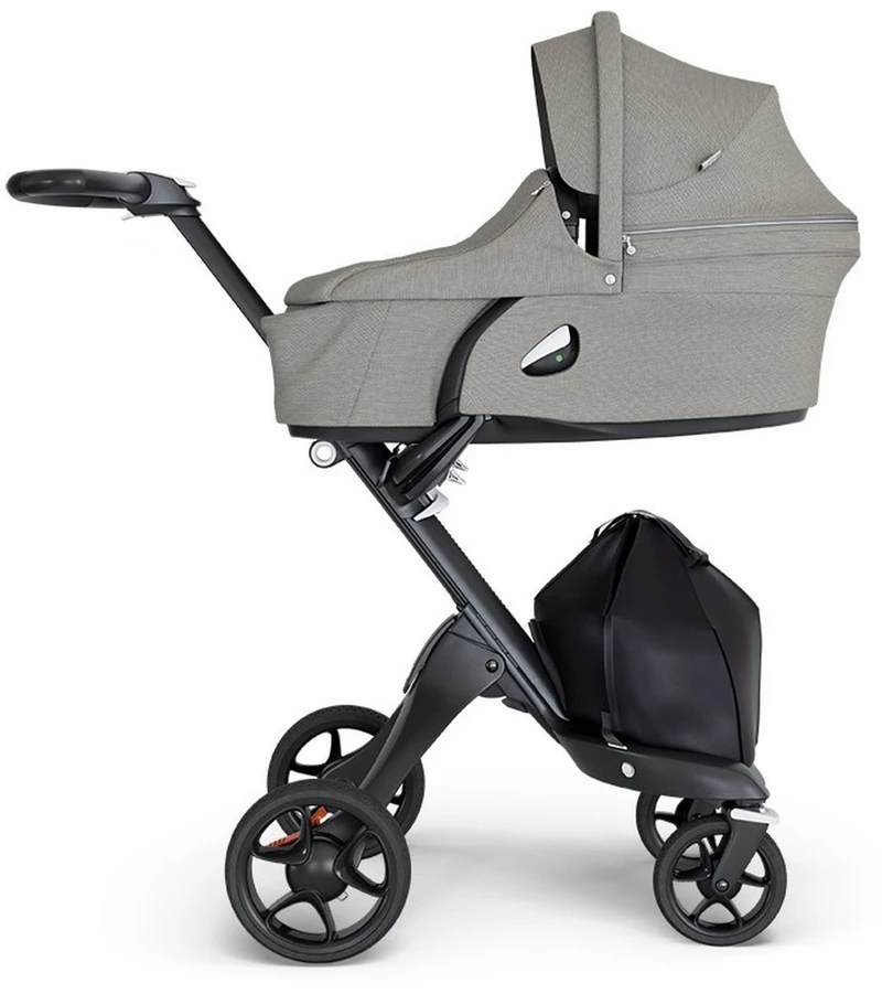 Stokke V6 Xplory Stroller - Brushed Grey/Black/Black - Image 2