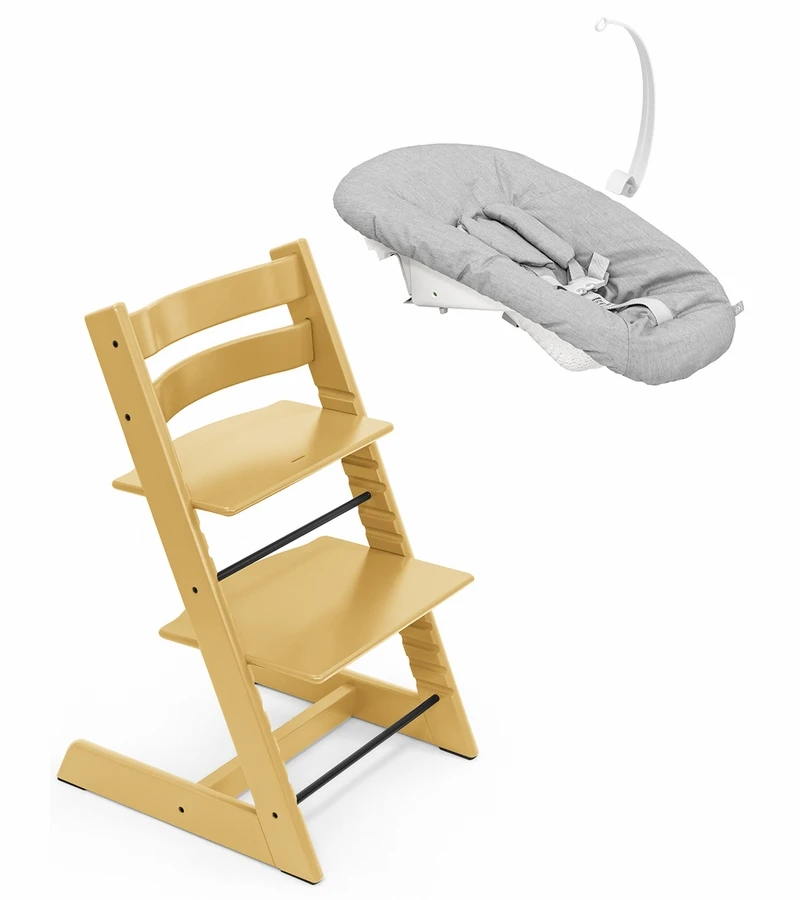 Stokke Tripp Trapp Chair + Newborn Set Bundle - Sunflower Yellow