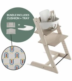 Stokke Tripp Trapp Complete High Chair Bundle - Whitewash / Robot Grey