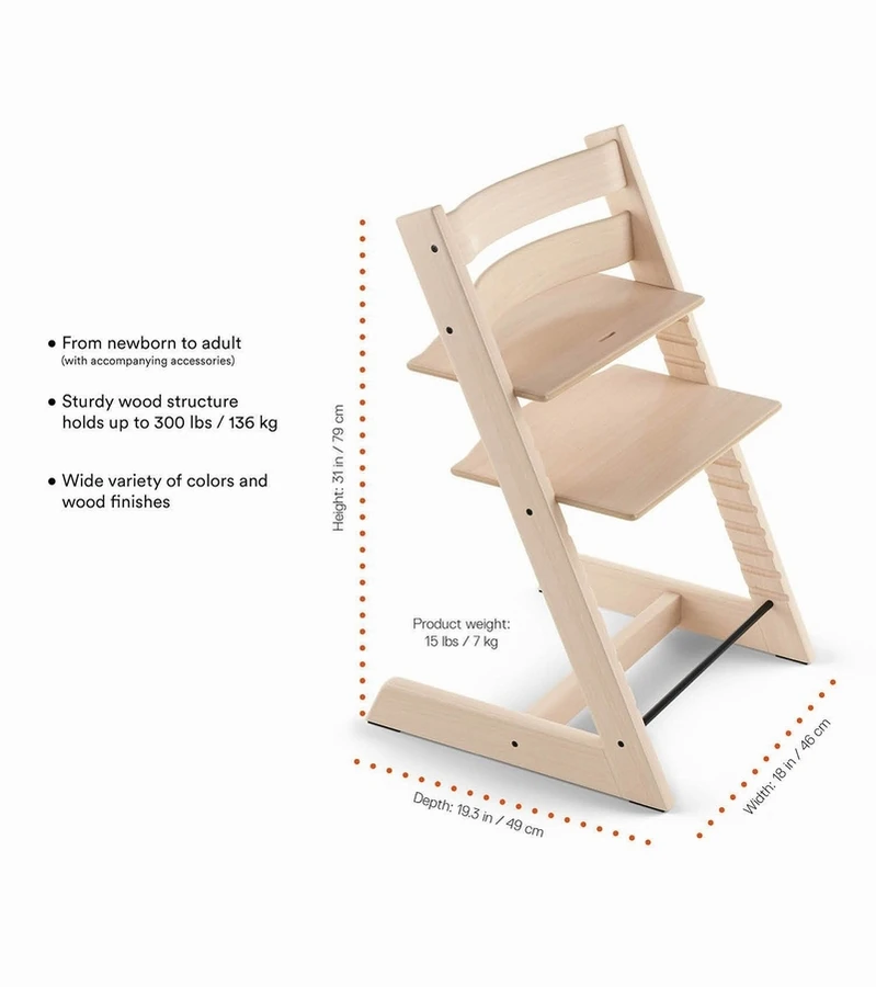 Stokke Tripp Trapp Complete High Chair Bundle - Whitewash / Robot Grey - Image 5