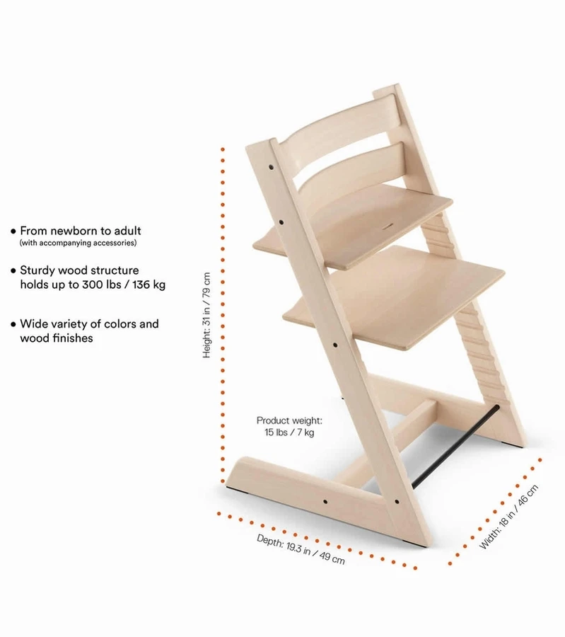 Stokke Tripp Trapp Complete High Chair - Oak Natural / Nordic Blue - Image 4