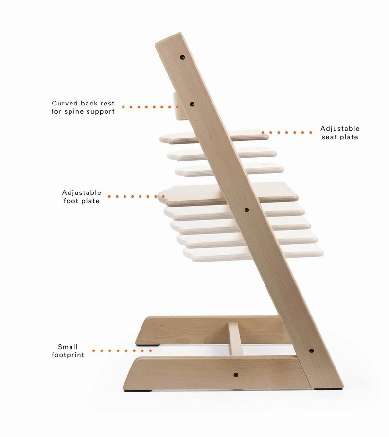 Tripp Trapp High Chair And Cushion With Stokke Tray - Natural / Multi Stars - Image 3